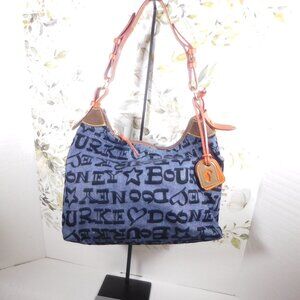 Dooney and Bourke Blue denim with black logo